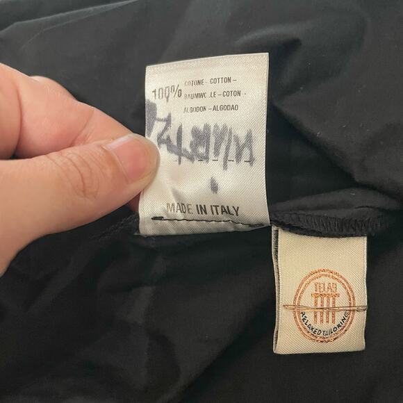 TELA Mini Dress Split Sleeve Button Accent Dropped Shoulders Black Minimalist XS - Picture 10 of 13